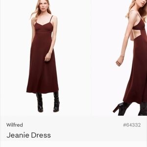 Wilfred Jeanie Dress - Burgundy